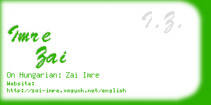 imre zai business card